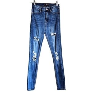 Sinner womens jeans size 2 distressed stretch skinny Jean